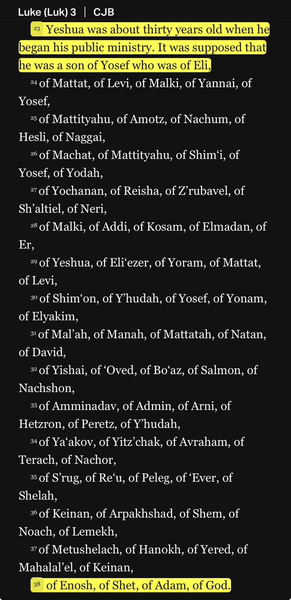 chukaobi's tweet image. You came 610YRS AFTER Jesus to talk about genealogy—&amp;amp; your examples are genealogy taken FROM THE BIBLE &amp;amp; TORAH 🤣

The Bible literally traces Jesus’s ancestry ALL THE WAY TO GOD HIMSELF—VIA ADAM.
Show me Muhammed’s.
A religion built on a falsifying long established biblical fact.