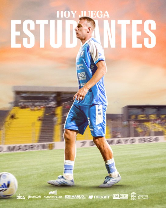 🏆 HOY ‼️ Uno de los dos, PASARÁ A JUGAR EN PRIMERA DIVISIÓN.

⚽️ #DeportivoMadryn🆚 #EstudiantesRIoIV 

📺 Lo vas a VIVIR en Exclusiva por Nuestro Canal
📎 youtube.com/live/UE757EOtT… 

👤 <a href="/DanielCacioli/">Daniel Cacioli</a>