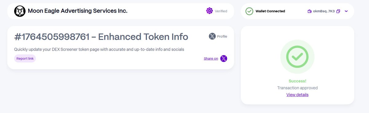 FuckCornpump's tweet image. I just made a purchase from @dexscreener using @moonpay 🔥 

moonpay.hel.io/pay/692c39977c…