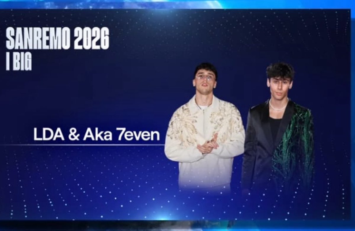 rosyggero's tweet photo. lo vedo cambiato aka 7even #Sanremo2026 https://t.co/5DJJvjR3zc