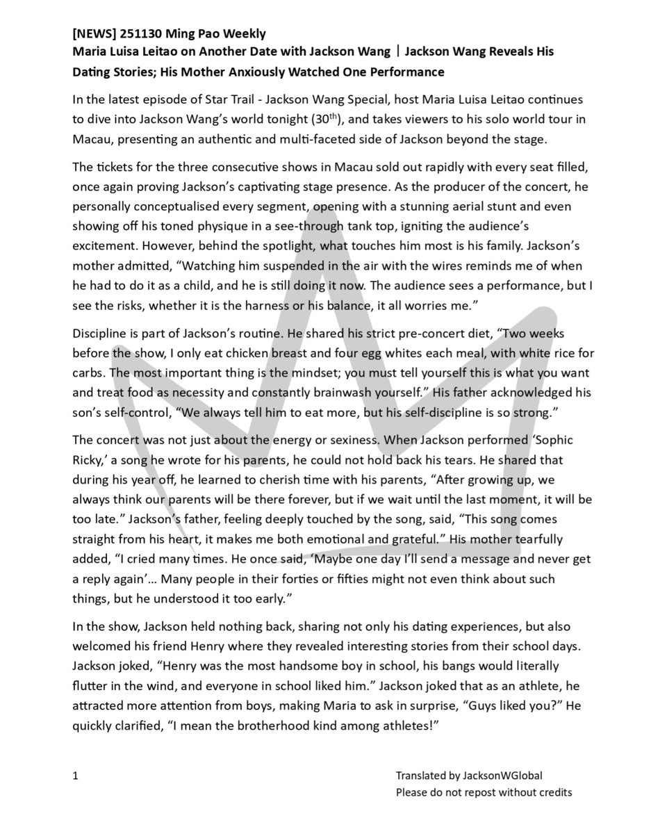 Jackson Wang Global tweet media
