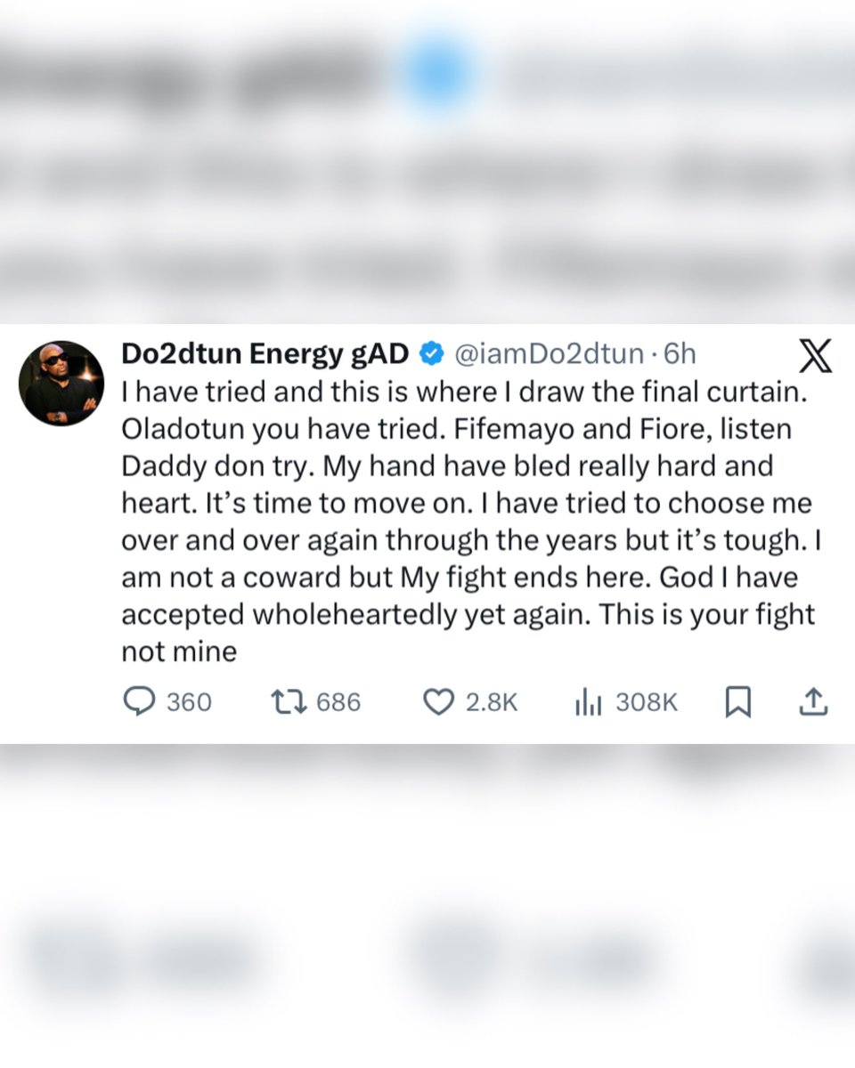 99Pluz's tweet photo. “My fight ends here,” Do2dtun writes, sharing raw thoughts on the pain of being separated from his daughters for over 1,000 days.
He reflects on strangers who stood by him, friends who weren’t there, and the lessons men and women face in parenting and accountability.
#Do2dtun #99Pluz