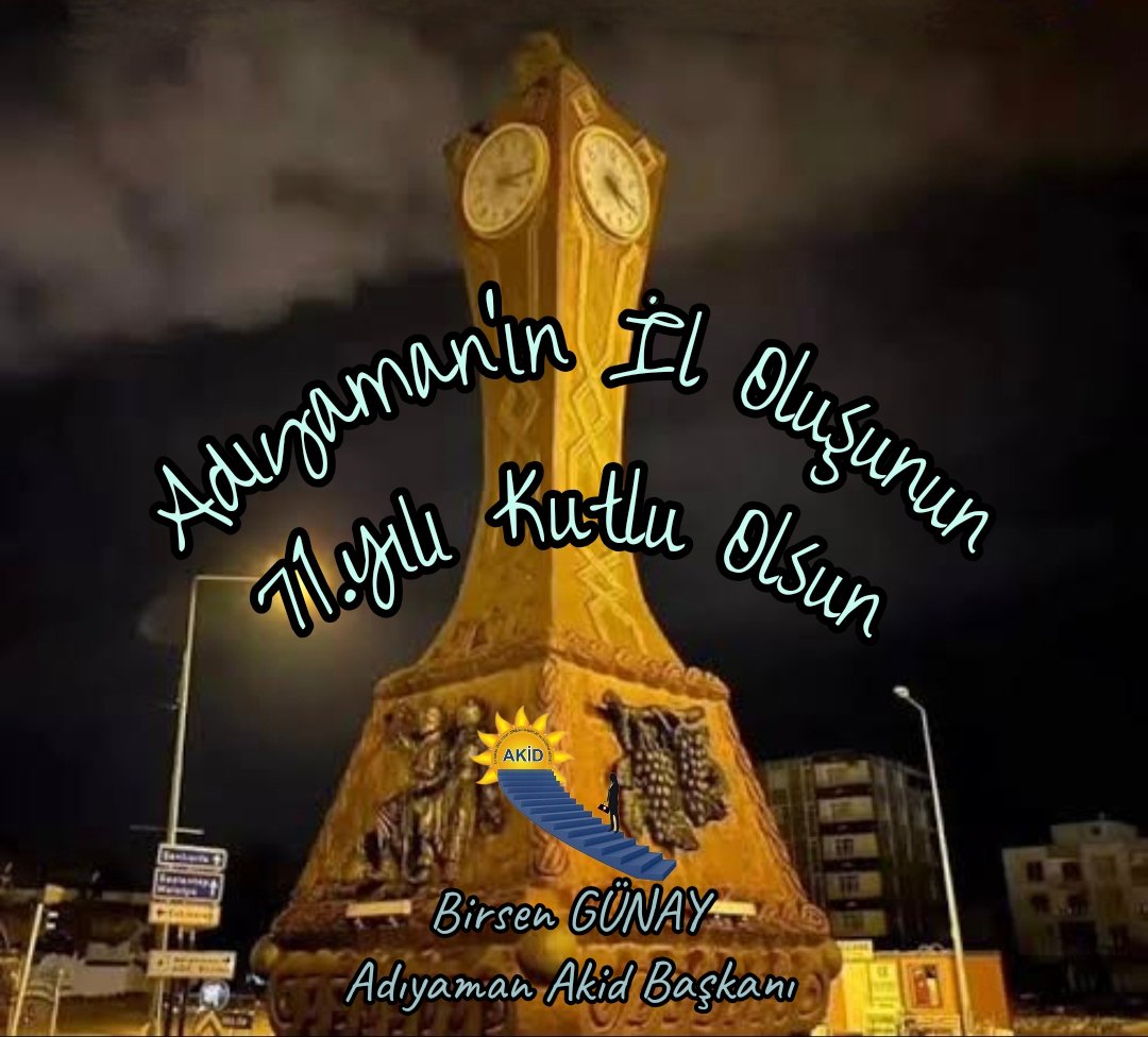 Adıyaman’ımızın 71. il oluş yıl dönümünü yürekten kutluyorum.
Kadim şehrimizin kadınlarıyla, gençleriyle, girişimcileriyle daha güçlü, daha üretken ve daha umut dolu yarınlara birlikte yürüyoruz. Nice birlik ve bereket dolu yıllara…

<a href="/birsengunay02/">Birsen Günay</a> Adıyaman Akid Başkanı