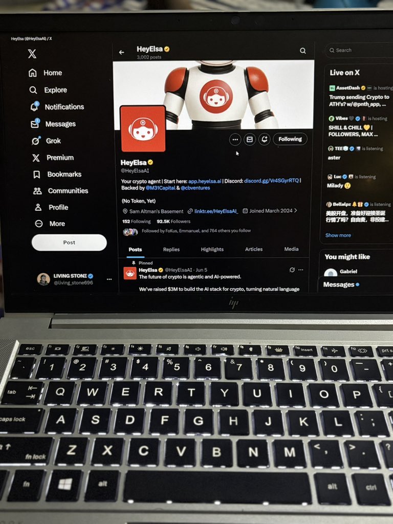 Hi friends ❤️

@HeyElsaAi is one of those AI accounts that actually feels warm and personal. It doesn’t just drop facts, it talks like a friend who understands your mood, your chaos, and your curiosity. 

What makes it interesting is how it blends calm energy with smart