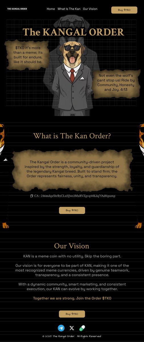 Codedhub_Studio's tweet image. Day 39 - @TheKangalOrder Homepage Redesign

Rolled out a bold new look for The Kangal Order with sharper branding, stronger storytelling, and a visual identity that matches the loyalty + power behind the Kangal spirit.

#memecoins #Memes #uiuxinterface #uiux #ethereumapi #Solana