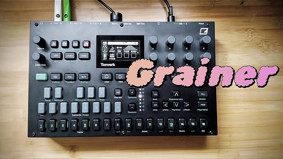 Elektron Tonverk  |  OS1.1.0
Grain JAM dawless  –  by Jam in the closet

&gt; youtube.com/watch?v=mEsD0j…

#sampler #groovebox #soundscape