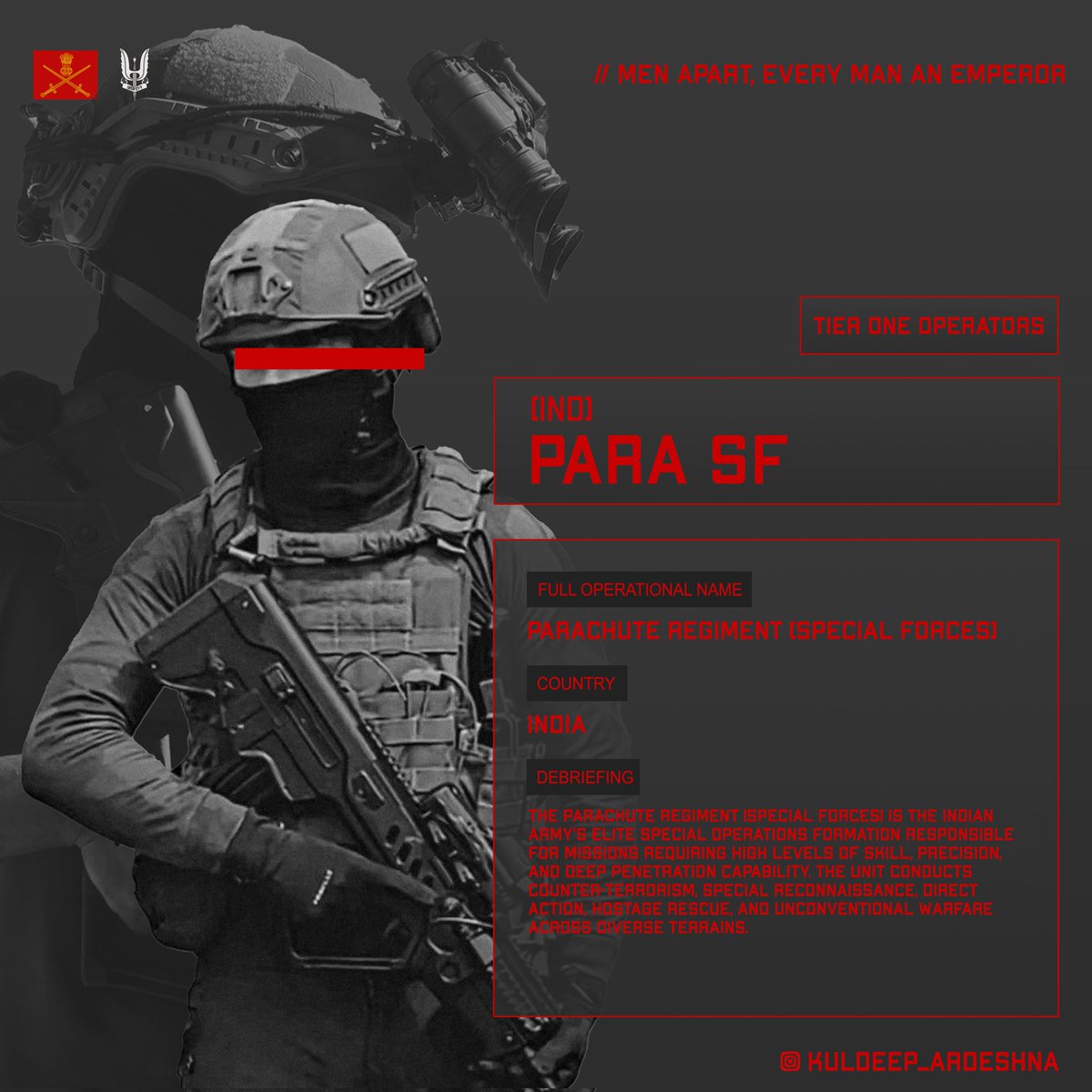 KuldeepArdeshna's tweet image. PARACHUTE REGIMENT विशेषबल 🪖🇮🇳 #India #ParaSF #specialforces #IndianArmy