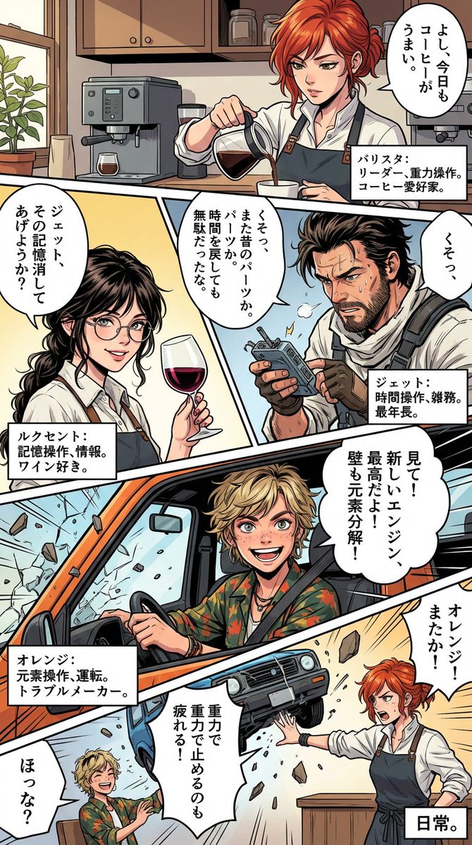 以前に考えたキャラ設定を使って、Nano Banana Proで漫画を生成してみました✨細部を気にしなければ、既にかなり凄いですが、あと1、2年すればさらに実用的になっていそう🤖
約2年前の「いつかAIが映画を作ってくれるかな」の夢に、日々近づいている気がしますね😌🎬