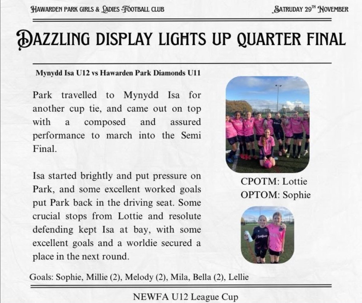 Fantastic weekend for our girls, with incredible goals, performances and allround super football from our u10s, 11s &amp; 14s sides. Amazing to see your development and enjoyment every week girls, proud to have you playing for us. #alwaysbelieve #grassroots #hergametoo <a href="/nwgfootball/">North Wales Girls Football League 🏴󠁧󠁢󠁷󠁬󠁳󠁿</a>