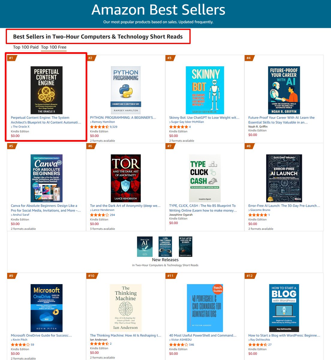 imwonderlander's tweet photo. Thank you for the support. ๐
We just reached top 3 rank in our category on Amazon.
#BusinessPhilosophy #FutureOfLeadership #StrategicThinking #LegacyBuilding #ZeroToOne #Wisdom #KindleFreebies https://t.co/DmKNyQpmYQ