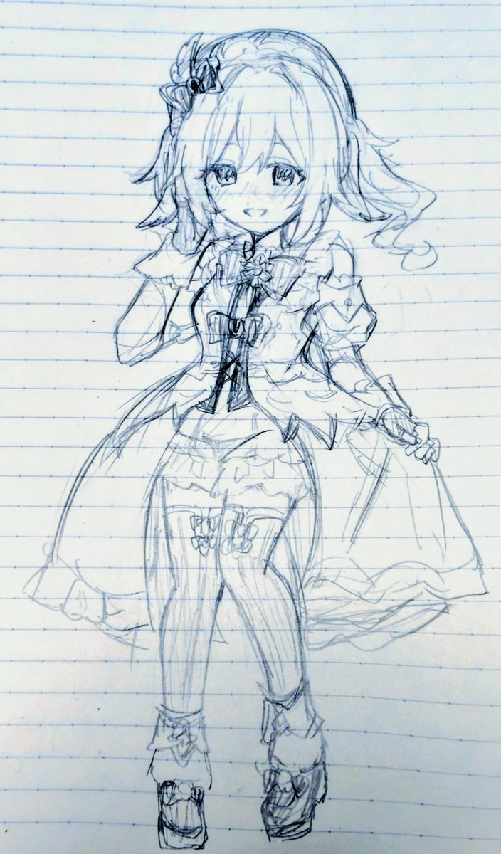 mm_mst3310's tweet image. 下描き
やっぱりバーバラ似合いすぎる……❄️
テスト終わったらデジタル化します🥹