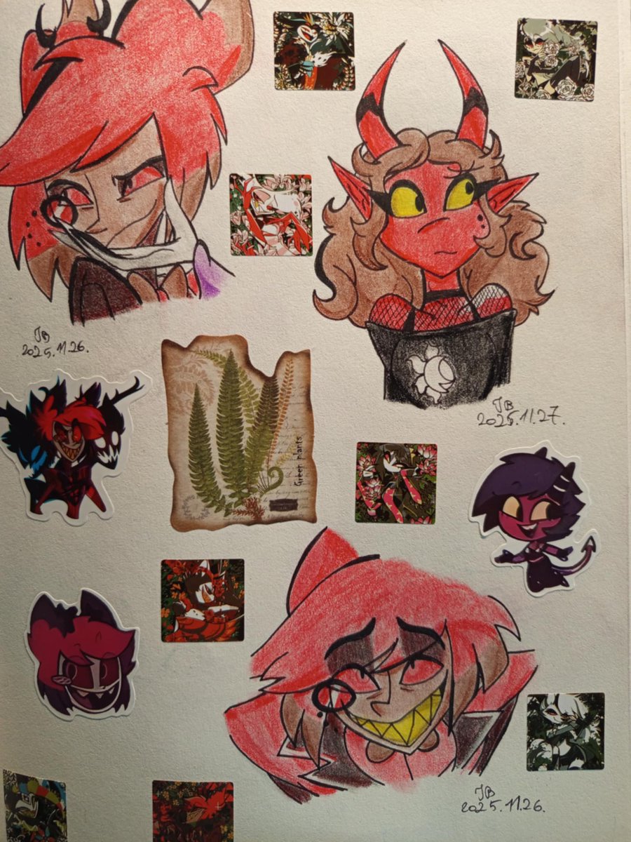 Bogit0717's tweet image. Hellvers doodles with an old desing of Vaggie!
(Plus,Thalia is pregnant and I love how the dress turned out!)

#hazbinhotel #helluvaboss #hellaversfanart #ocxcannon #alastor #vaggie #impsona