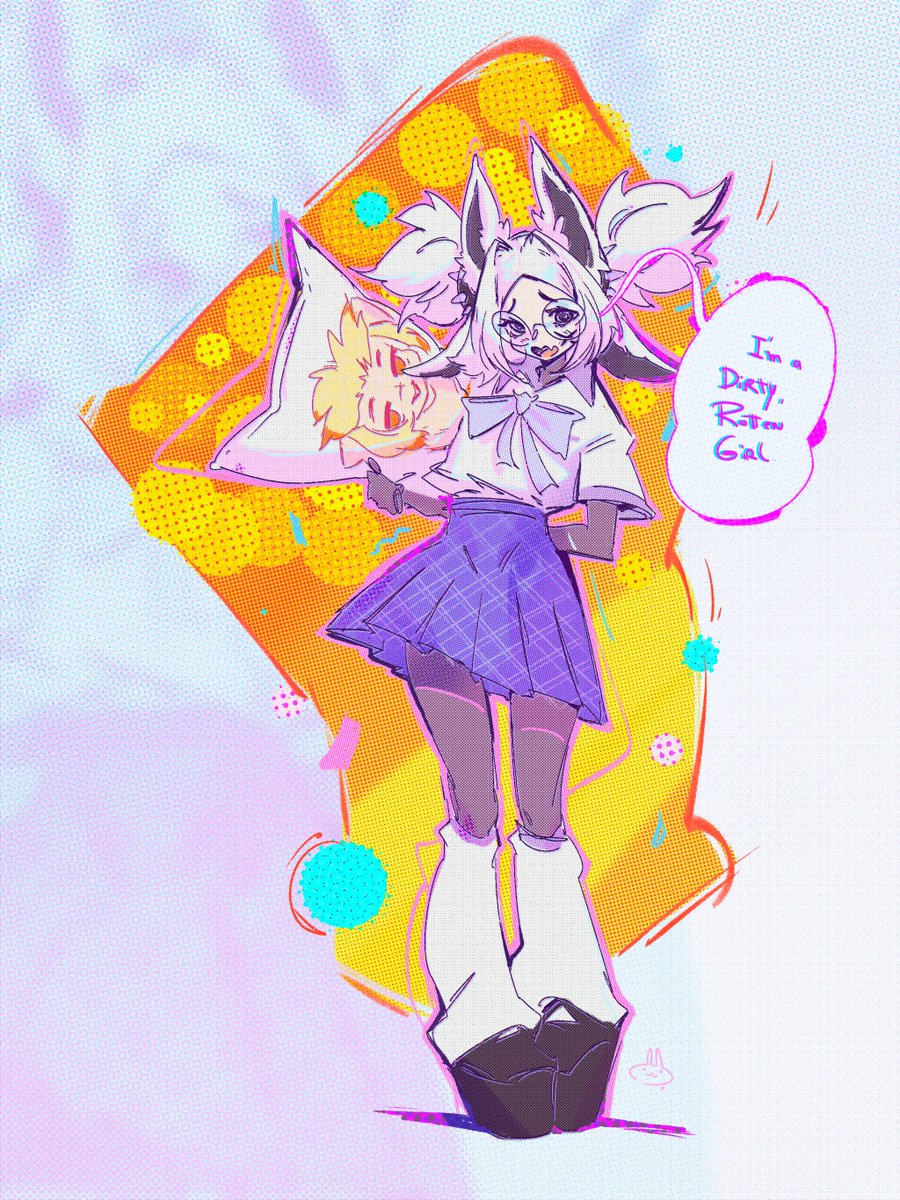 Silly doodle of Rikku's Dirty Girl because I have the song loopin on my head, and the art style is so cute and unique. #RikkuGaki #Dyante