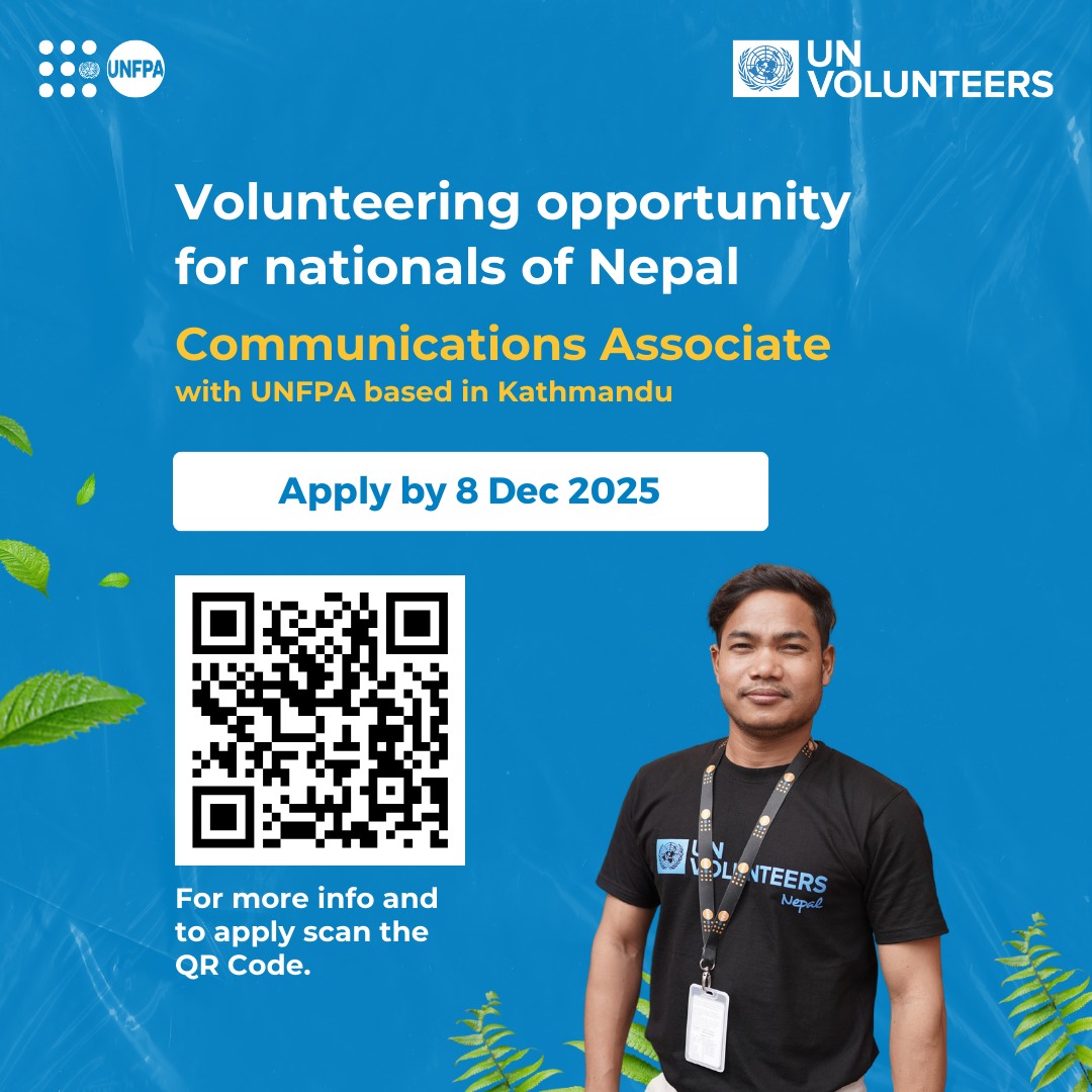We’re hiring! 

<a href="/UNFPANepal/">UNFPA in Nepal</a> is looking for a National UNV Specialist (Communications Associate) to boost our storytelling, partnerships + outreach.

🔗 Apply: app.unv.org/opportunities/…

If you love strategic comms + meaningful impact, this role is for you.