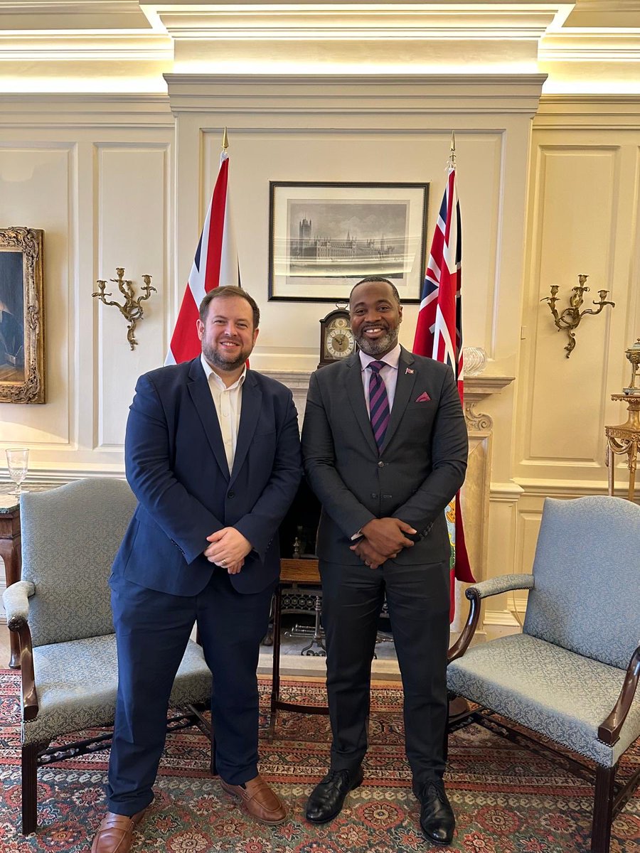 Continuing engagements in London, the Premier and Minister of Finance, the Hon. E. David Burt, JP, MP, held a bilateral meeting with the Minister for the Overseas Territories, Stephen Doughty MP. Their discussions focused on matters of mutual importance to Bermuda and the UK.