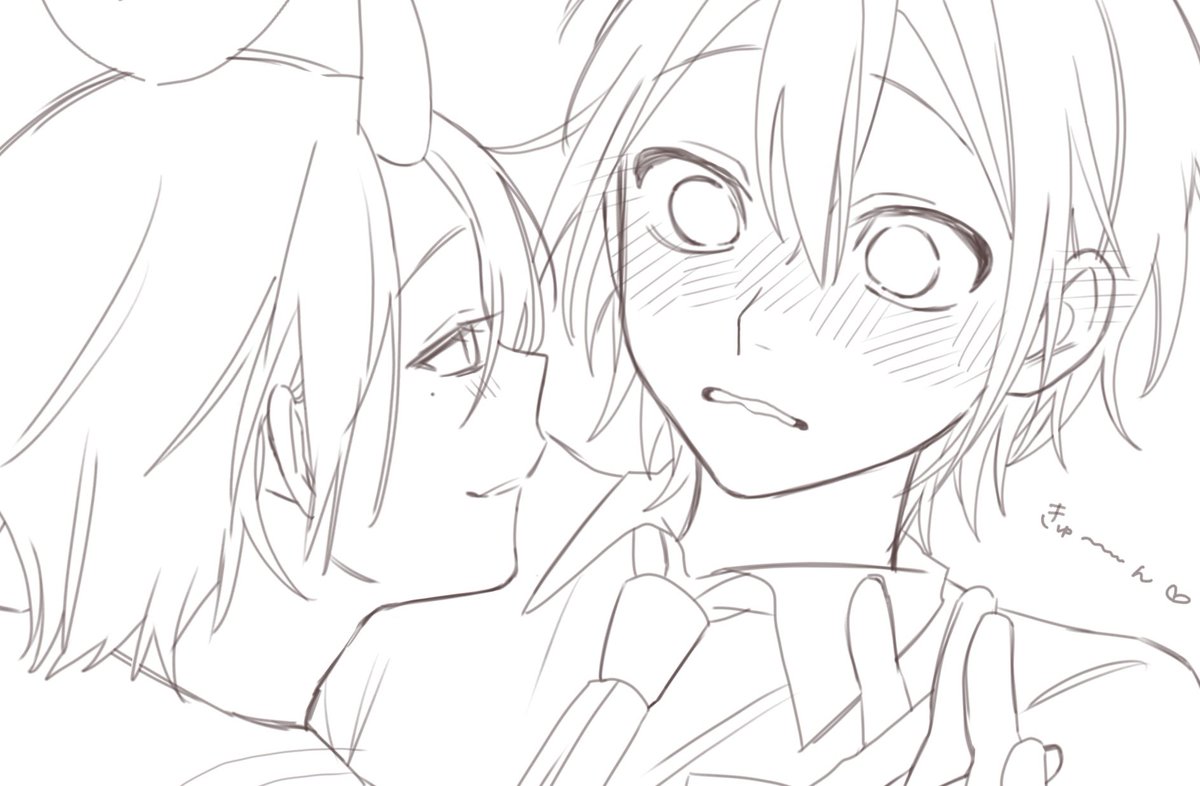 今描いてる☀️🍶
顔アップで見た方が可愛く見える