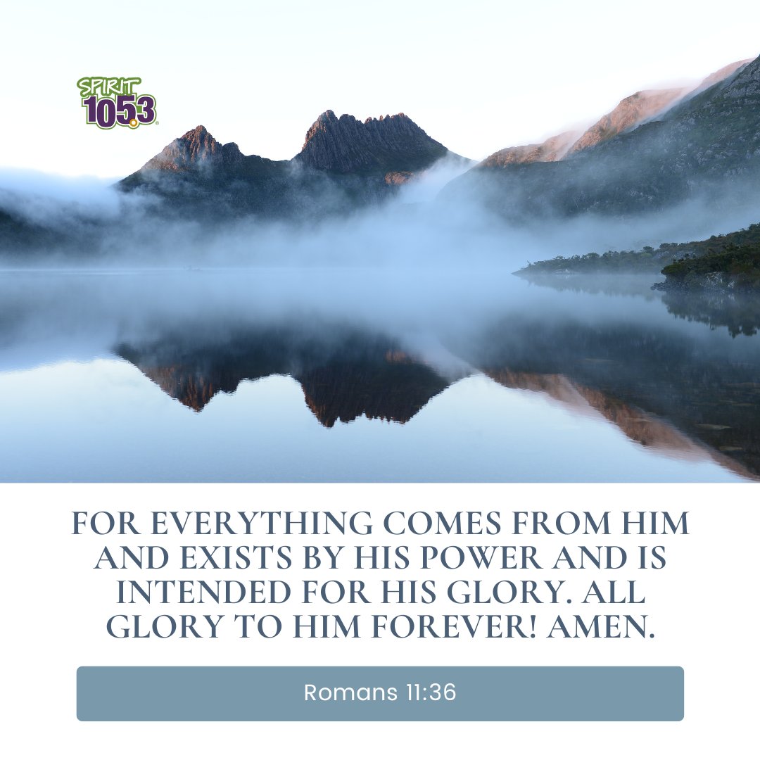 Romans 11:36 - For everything comes from him and exists by his power and is intended for his glory. All glory to him forever! Amen.
.
.
#verse #dailyverse #hope #bibleverse #bible
