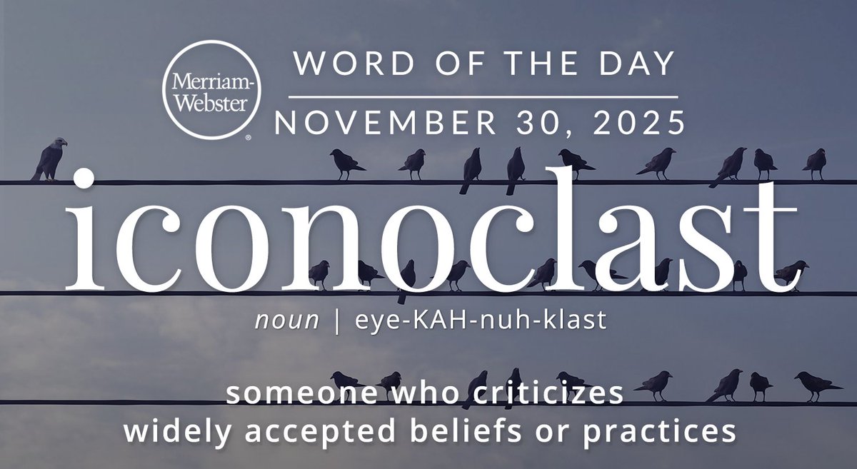 The #WordOfTheDay is ‘iconoclast.’
ow.ly/zxsA50XrMqy