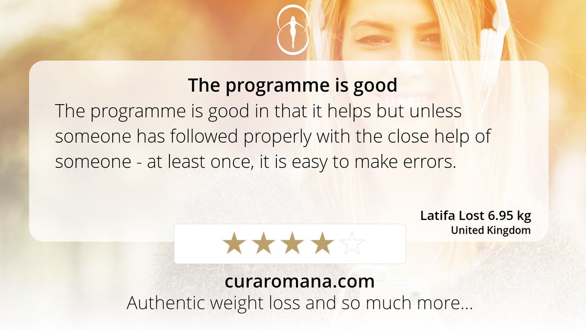CuraRomana's tweet image. The programme is good  
 The programme is good in that it helps but unless someone has followed properly with the close help of someone - at least once, it is easy to make errors.  
 #cura #weightloss #health #detox #lowcarb  
 dlvr.it/TPXnrD dlvr.it/TPXnrJ