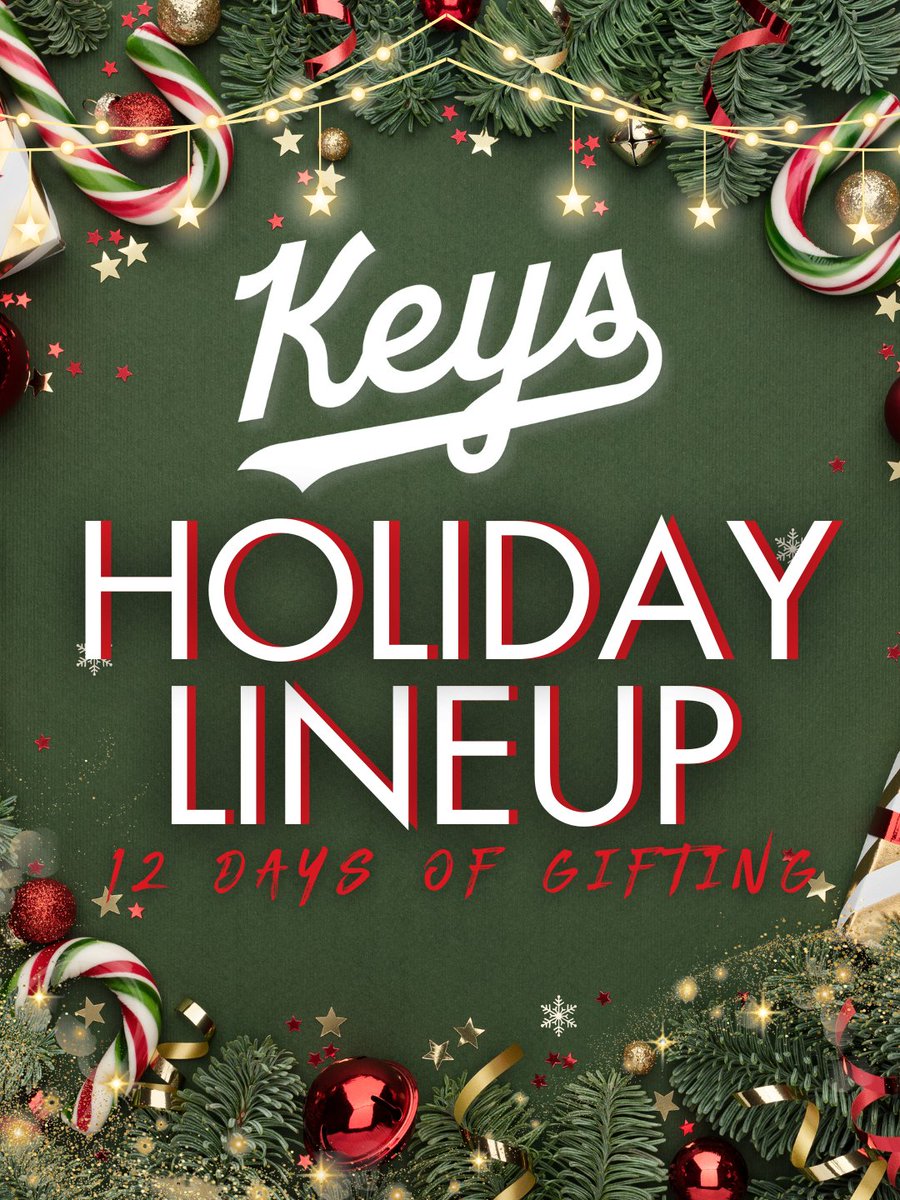 FrederickKeys's tweet photo. Celebrate the Season, Keys Fans! 🎄

The holidays are here, and so are 12 Days of Gifting, kicking off Dec. 1st!

Purchase a Flex Pack or 15-Game Plan and you’ll receive that day’s special holiday gift! 

#12DaysOfGifting #ShakeYourKeys https://t.co/sfGxTGQqe7