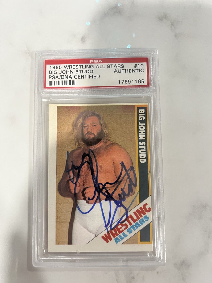 Just picked up these two very rare 1985 signed Wrestling All stars cards of Big  John Studd and Roddy Piper. Any time I can add some rare cards to my PC I gladly do. As always the chase continues 😎 <a href="/RealRichHopkins/">Rich Hopkins</a> <a href="/Tweet_Wrestling/">Tweet_Wrestling</a> <a href="/LasVegasSlabs/">LasVegasSlabs</a> <a href="/wrasslincardink/">Wrestling Card Ink</a> <a href="/TheRealJonnyC/">Jonny C</a>