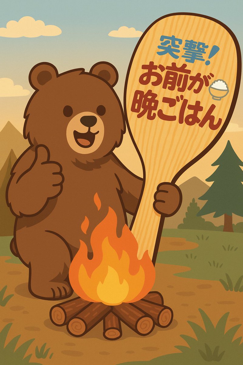クマスケの「突撃！お前が晩御飯」
#クマ被害 ＃クマ異常事態