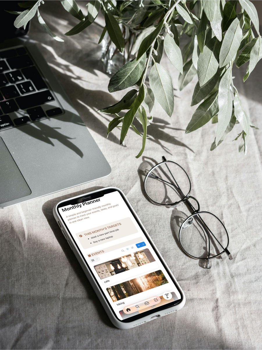 LexLab_LegaL's tweet image. This #Notion Monthly Planner makes high-level planning simple

✅Goals &amp;amp; Calendar: Set targets and track events clearly
✅ Habits &amp;amp; Budget: Track daily habits and manage spending on one page

Stop overthinking. Start planning simply
👉notion.com/templates/simp…