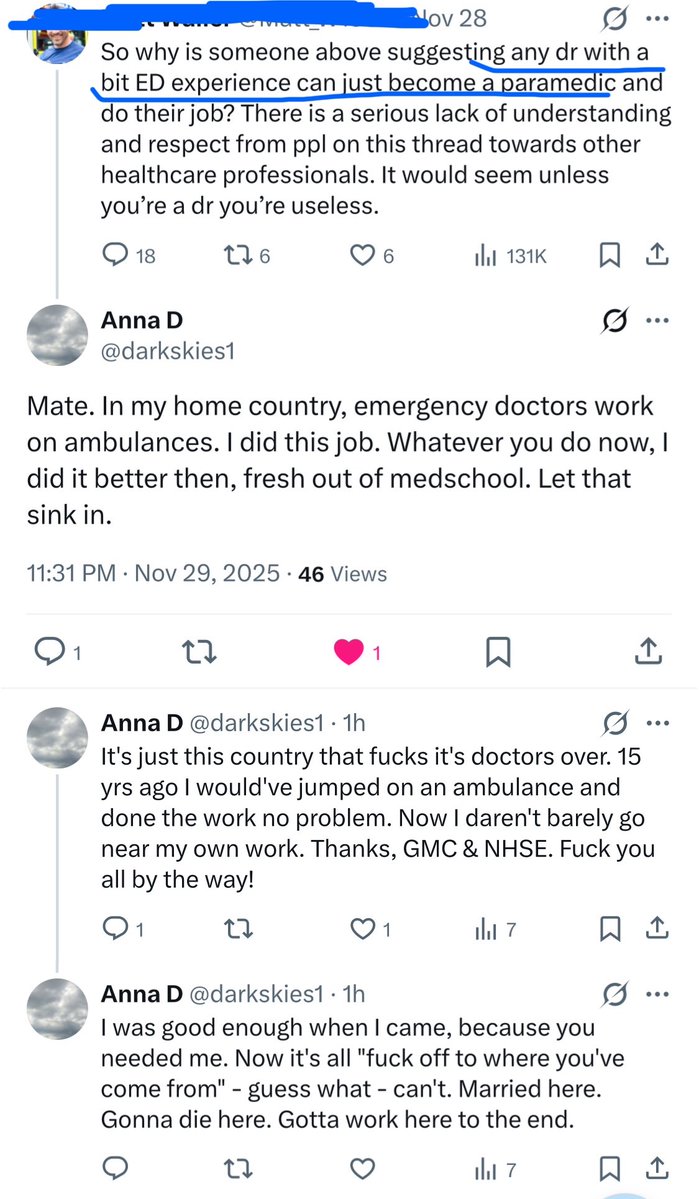anaesthetic_spr's tweet image. Now I know where this paramedic got the confidence to think he is more knowledgeable and experienced than F2 doctors.

The @RCEMpresident @RCollEM told them that student ACPs are equivalent to ST1 doctors!