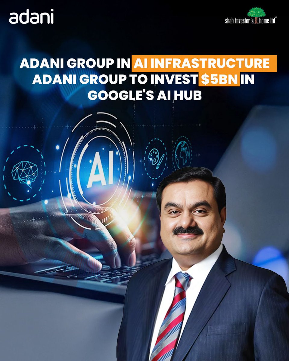 shahinvestors's tweet image. Adani Group makes a bold move into AI infrastructure.

Plans to invest $5 billion in Google’s AI hub to accelerate India’s tech capabilities.

A major step toward strengthening the country’s digital and AI ecosystem.

#AdaniGroup #AIInfrastructure #TechInvestment #GoogleAI…