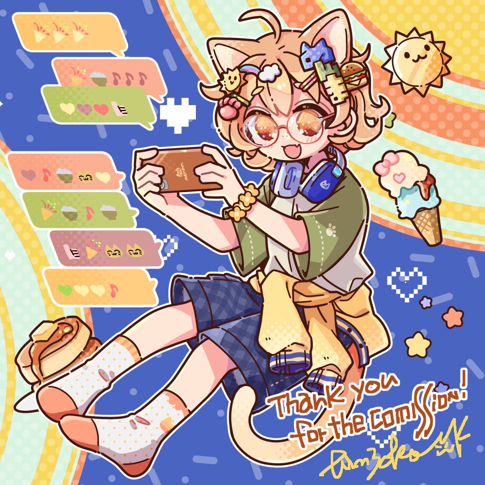 binzoko_paroma's tweet image. Skeb納品いたしました、ご依頼ありがとうございます！めんまちゃんは食いしん坊かわいい🐱🍚✨