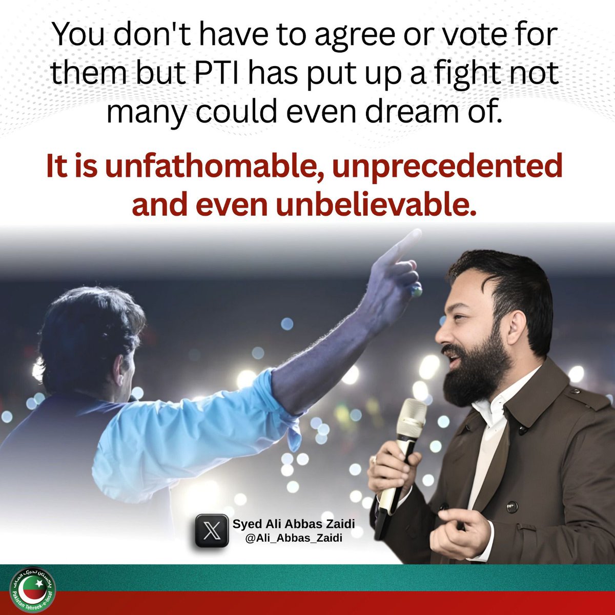Is_804's tweet photo. Imran Khan's strength and resilience in the face of unjust imprisonment continues to inspire us all. We will not rest until true freedom and justice are restored to our nation.
@PTIEU_Official
#RestoreAccesstoIK #NationWorriedForImranKhan #FreeImranKhan https://t.co/ElKPHOlDAF