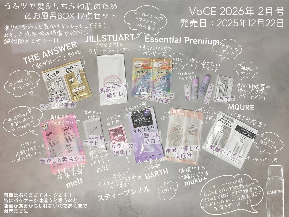 VoCE』2月号通常版の付録の一部を、一足先に揃えて試してみたのですが