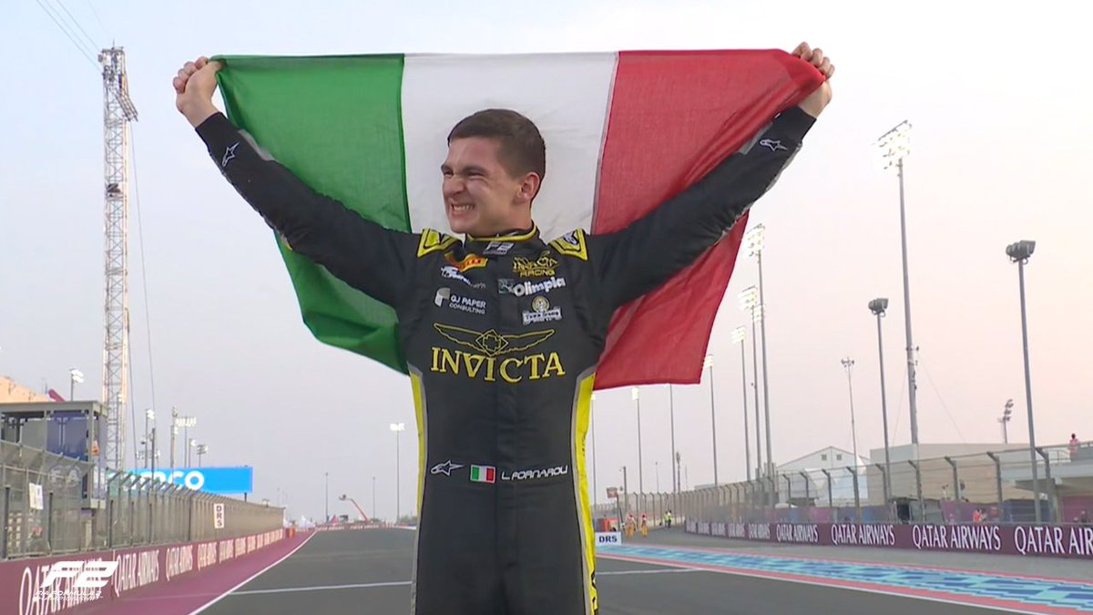 Formula2's tweet image. Italy has a new #F2 Champion 👊🇮🇹

#QatarGP