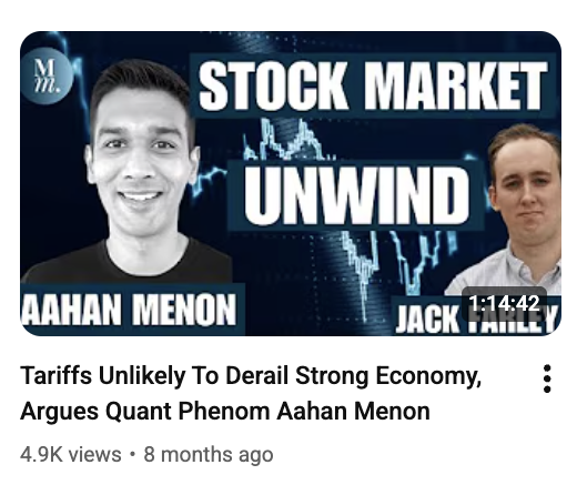 JackFarley96's tweet image. In Aahan&apos;s previous interviews with me (March &amp;amp; May), he determined that corporate profits would continue to grow &amp;amp; be undeterred by tariffs. Now, he has concerns about &quot;lopsided&quot; expansion 

Prometheus Macro Substack (20% off through early December): prometheus-macro.com/subscribe?coup…
2/3