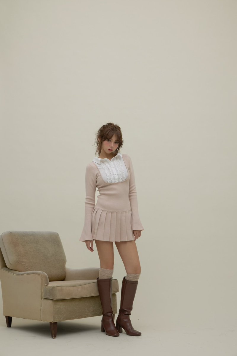 ANDMARY Lotta frill mini dress ゆ*様 Mary logo flare mini dress