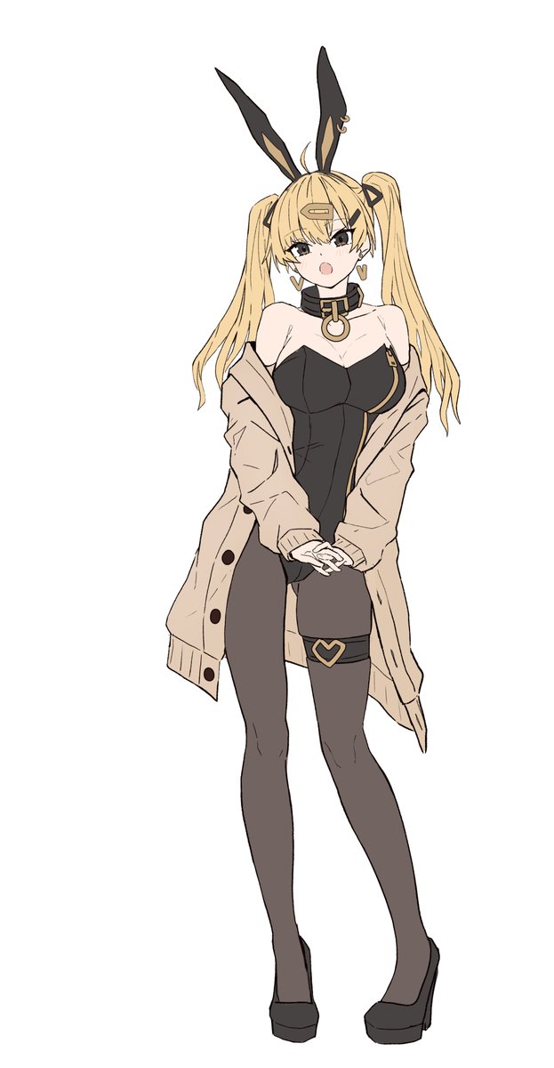 #今月描いた絵を晒そう 
カーディガン着た黒金ちゃん