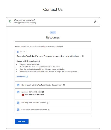 FUNZO259's tweet photo. @TeamYouTube Dear YouTube Team, The link you have provided (https://t.co/546abyEq4b), I have already tried using this link, NO 1- Email Support, NO 2- Live Chat Support, none of these options which I should be getting are not coming, instead I am getting the image which I am giving you. https://t.co/VX9jmf55TS