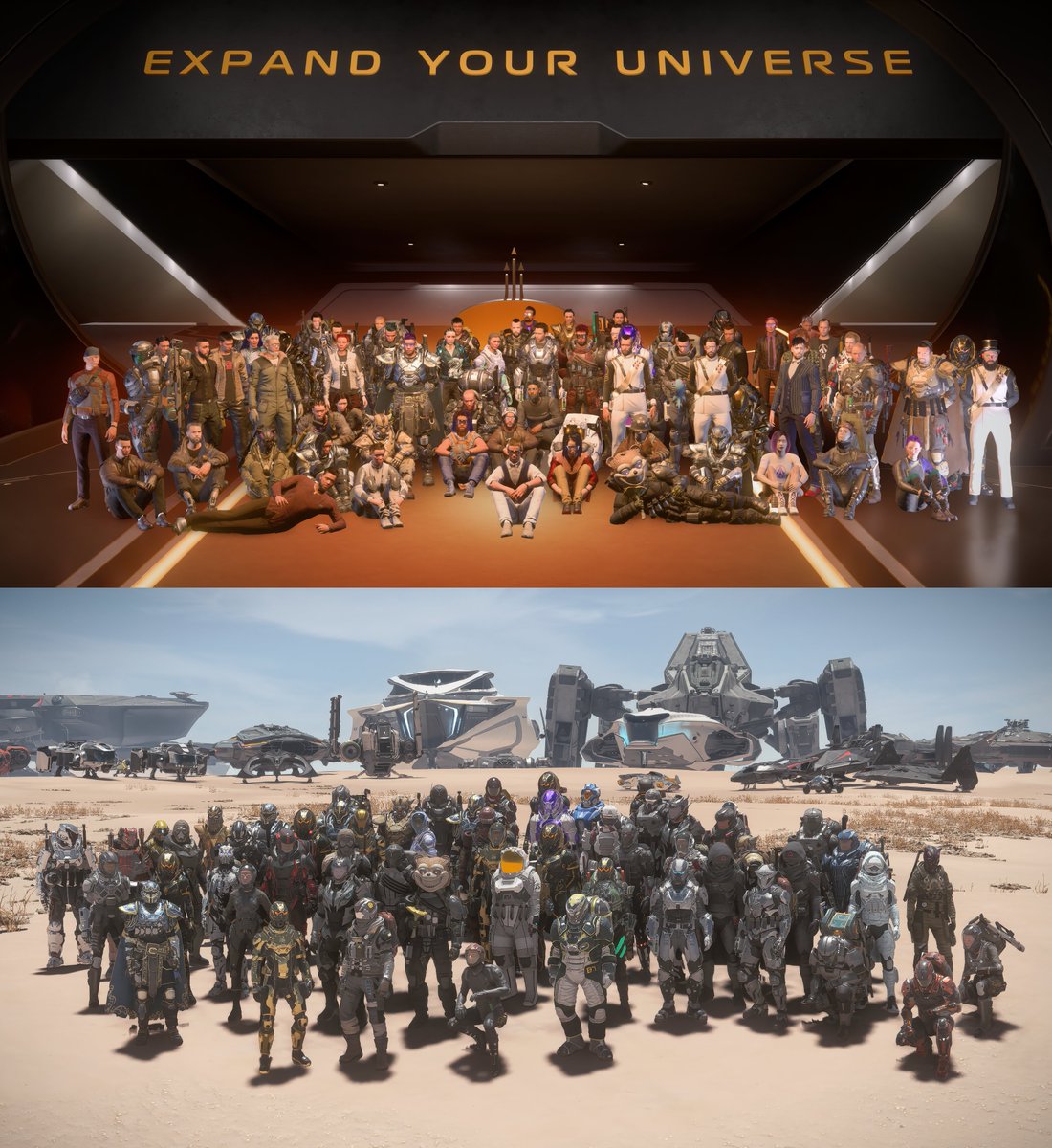 The annual community flight at the end of IAE 2955 took place. A large group of people from the CZ/SK community gathered. Thank you all for a great time. 

#StarCitizen #VirtualPhotography #scifi