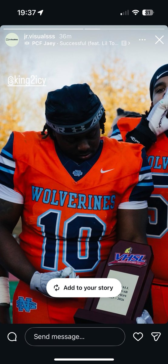 KingAntoine24's tweet image. Blessed to be Regional champs, score was 49-33
14 tackles
3 TFLs
1 sack 
1 Force fumble 
1 fumble recovery
@PrepRedzoneVA @nshswolverinefb @Shawnniee2x @Athletes540 @carlfred @tdhald 
 hudl.com/profile/230261…