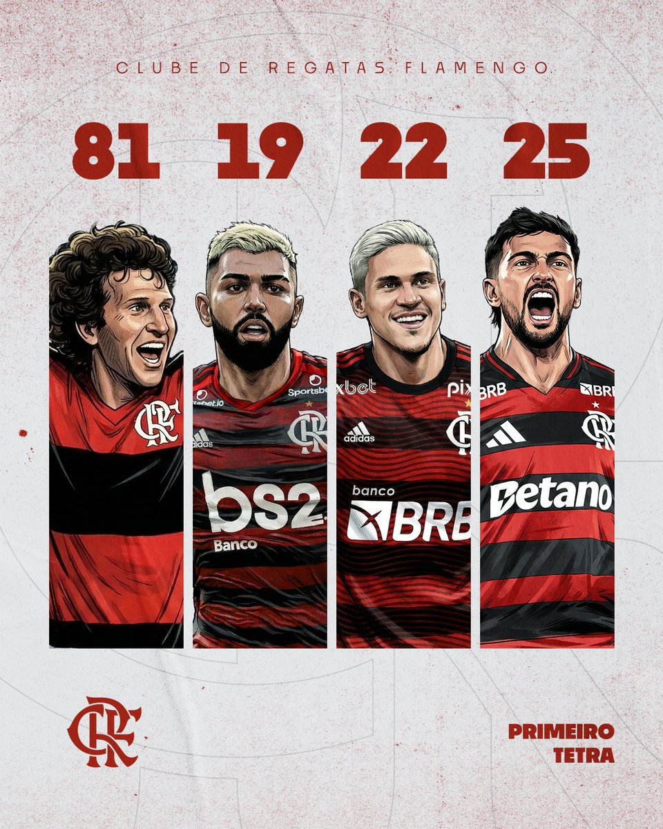 81 - O time lendário 
19 - A virada épica 
22 - A melhor campanha 
25 - Hegemonia

Flamengo.