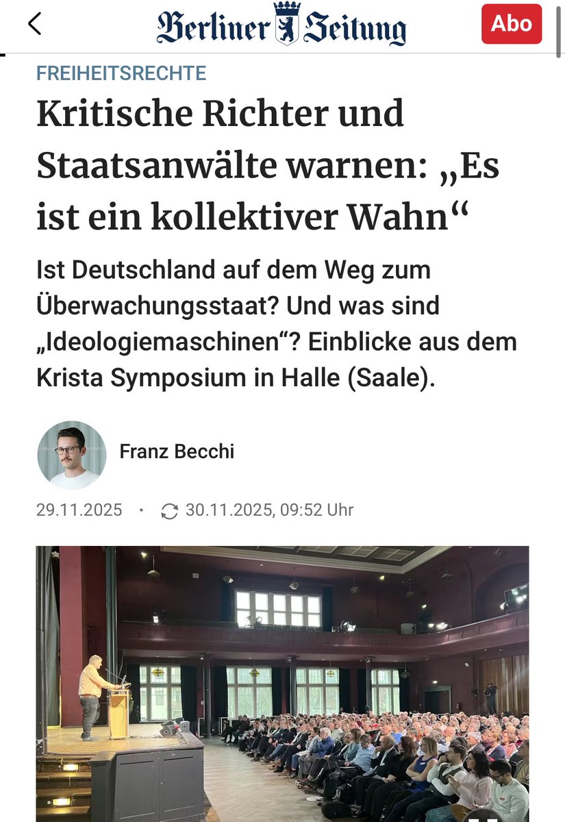 „Eine Richterin sagt gegenüber der Berliner Zeitung: „Viele im juristischen Apparat denken nicht mehr kritisch und verurteilen. Es ist beunruhigend, wie sich dieses Phänomen schleichend etabliert hat.“ Ihren Namen möchte sie lieber nicht preisgeben.

Zwar wird die Corona-Krise