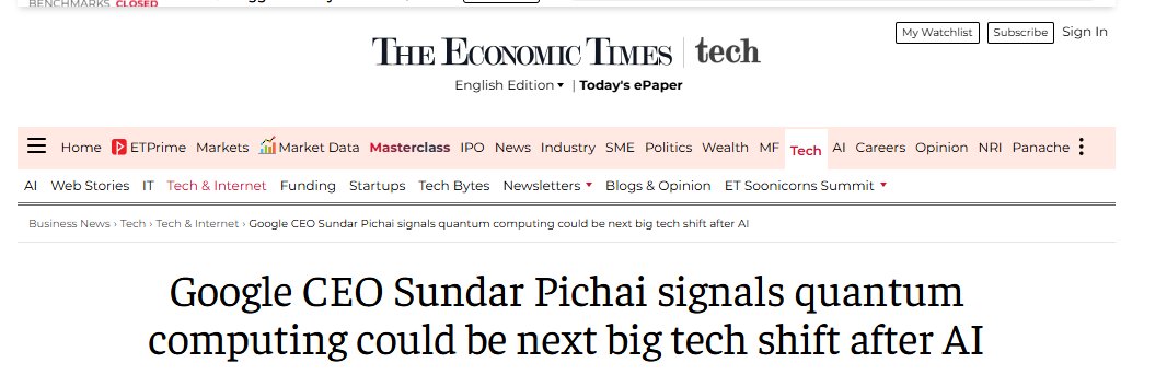 kimmonismus's tweet image. Even if AI were to slow down (which I don&apos;t expect), the next revolution is already in the starting blocks: Quantum Computing.

&quot;Speaking on BBC Newsnight earlier this month, Pichai said Google’s quantum programme is beginning to reach a critical stage. He indicated that the…