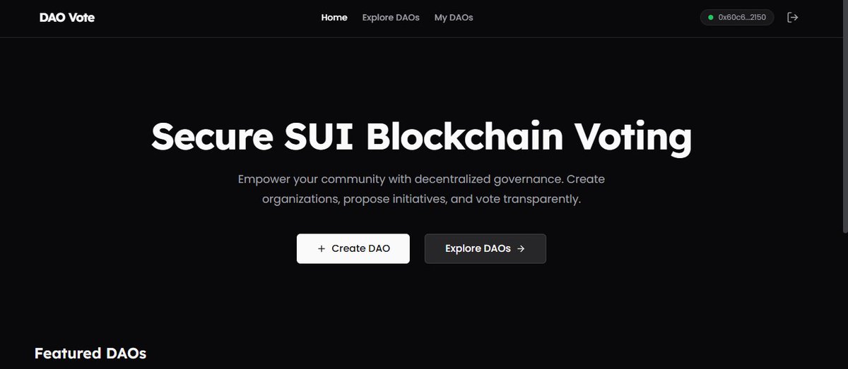 atulcode's tweet image. 📈 Day 6
 Documenting my journey learning Blockchain &amp;amp; Sui Move
Today I focused entirely on building the frontend for voting app I shared yesterday.

I chose React TS, Tailwind CSS and Shadcn to move fast &amp;amp; keep minimalistic

Now I’m integrating the blockchain part
Live soon! ⚡️