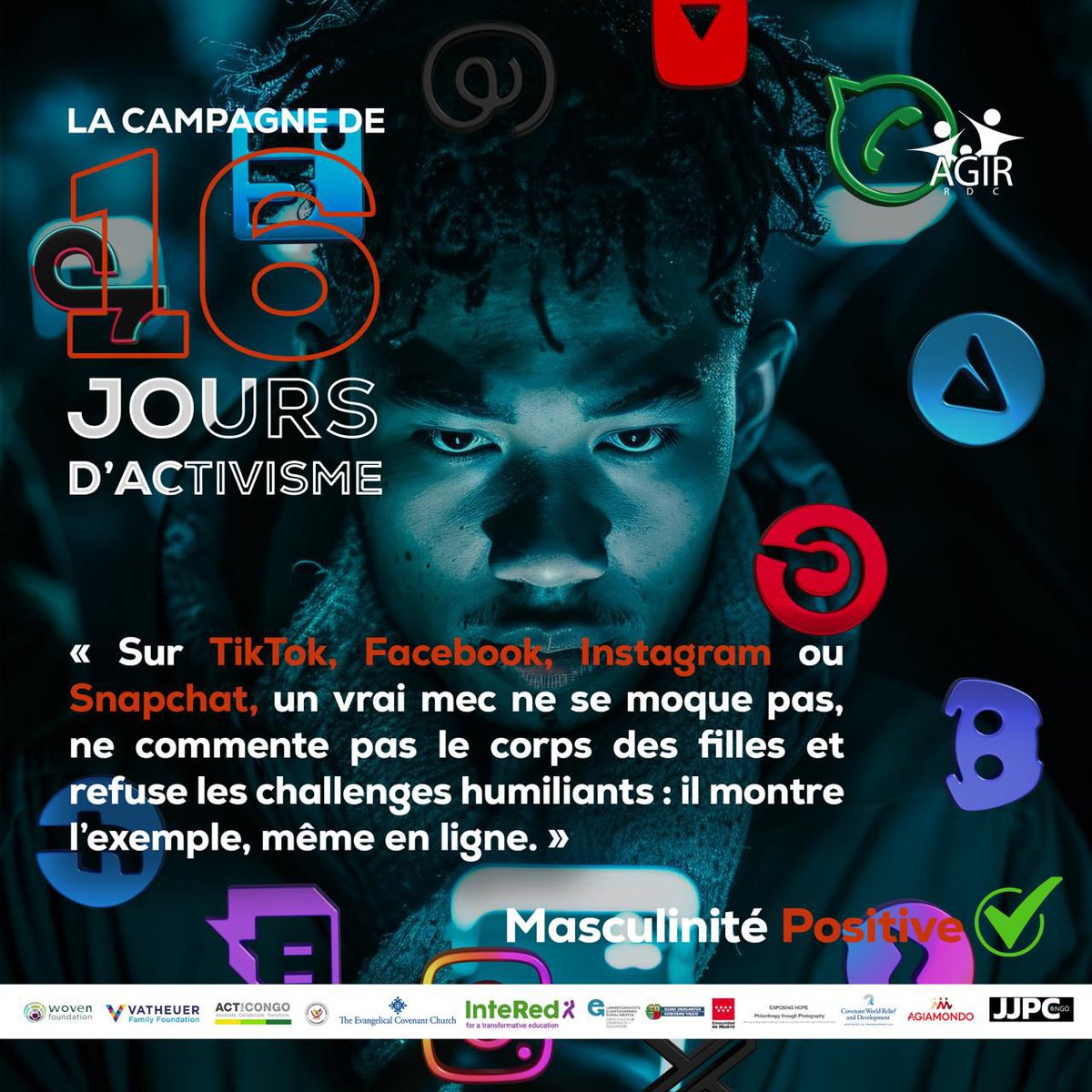 Pour un vrai gar, si un contenu rabaisse une fille ou une femme, il ne likes pas, il ne partages pas.
Le respect, c’est ça la vraie charisme.
#RespecteLesFillesEnLigne
#16JoursDActivisme #OrangeTheWord