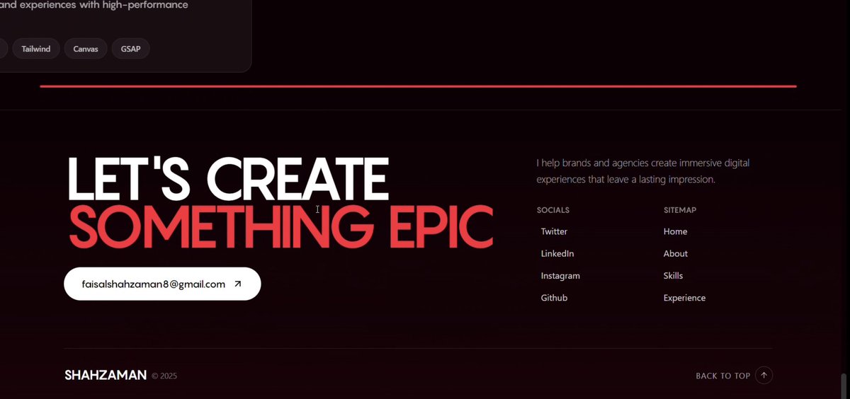 Shahahahzaman's tweet image. New portfolio dropped.
Fast, animated, and fully responsive — built with React + Vite + Tailwind, powered by GSAP &amp;amp; Framer Motion.

Live: my-portfolio-phi-three-72.vercel.app

#webdev #reactjs #frontend #javascript #buildinpublic #developer #UIUX #tailwindcss #vite #GSAP #FramerMotion