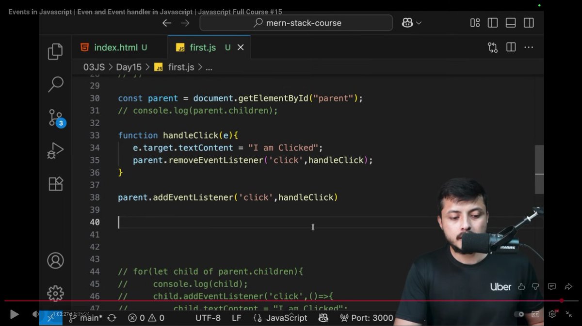 aayush_raj007's tweet image. Day-3️⃣0️⃣&quot;Defence Course&quot; Lecture Completed✅.
Today I learned about Event in JavaScript. Thanks to @rohit_negi9 bhaiya for the lecture.

#WebDev #CoderArmy #DEFENCE

Lecture Link : youtube.com/playlist?list=…
