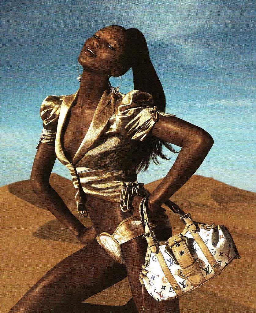 naomi campbell for louis vuitton x takashi murakami by mert &amp; marcus (2004)