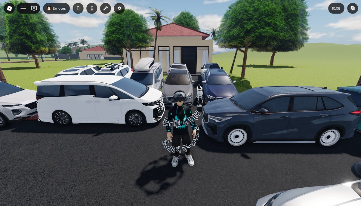 SAC1A84's tweet image. pindah ke Bali rumahnya jadi sederhana , tapi parkiran tetep seperti &quot;Rumah Makan Sederhana&quot; 

#misalnya #ROBLOX #CDID