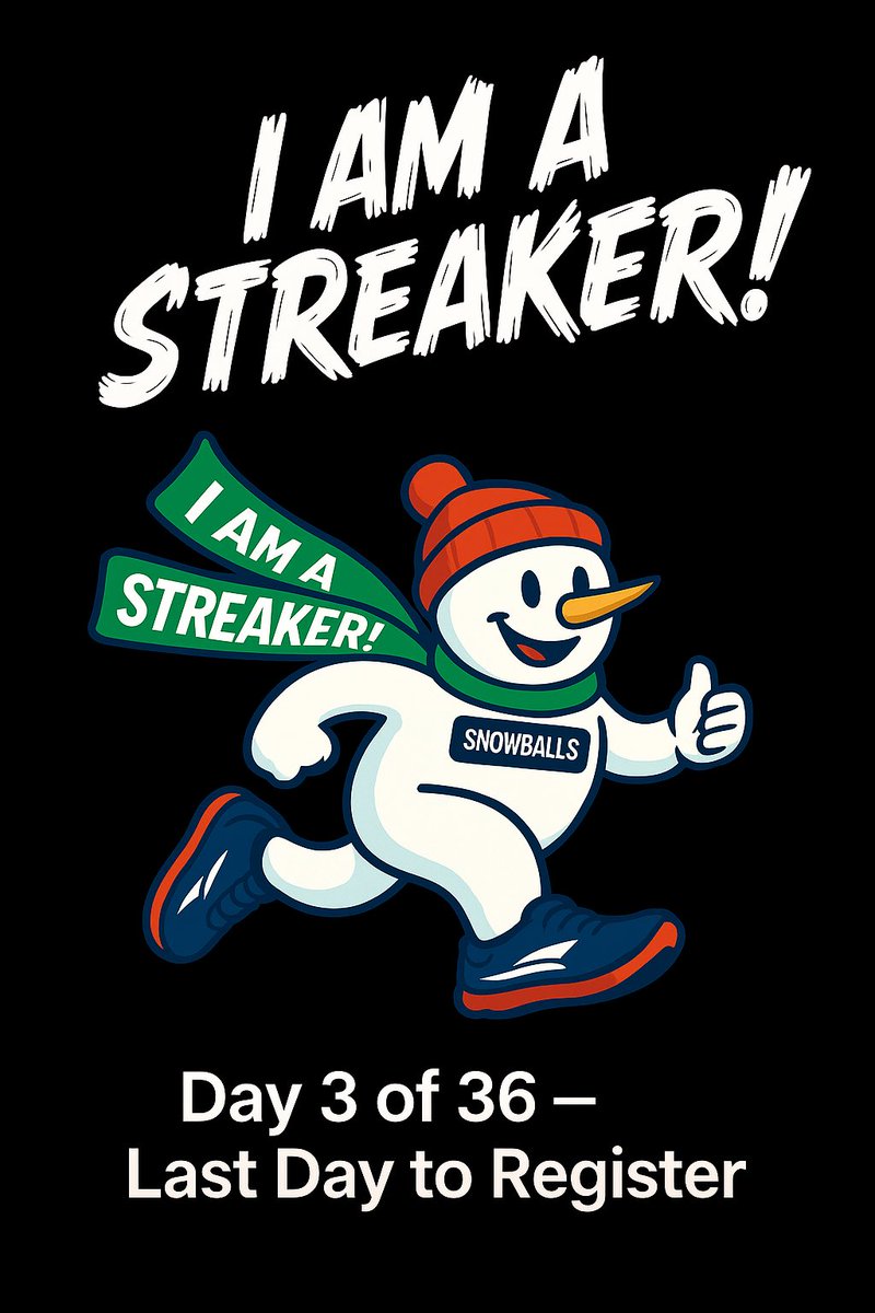 Day 3 of 36!
Your legs are stiff, your dog is judging you, and your Apple Watch thinks you’re a new human. 😂

Today = FINAL DAY to register.

Log your 15 min, then text that friend who ALWAYS waits till the last second. 👟🔥

Register: holidaystreakers.com