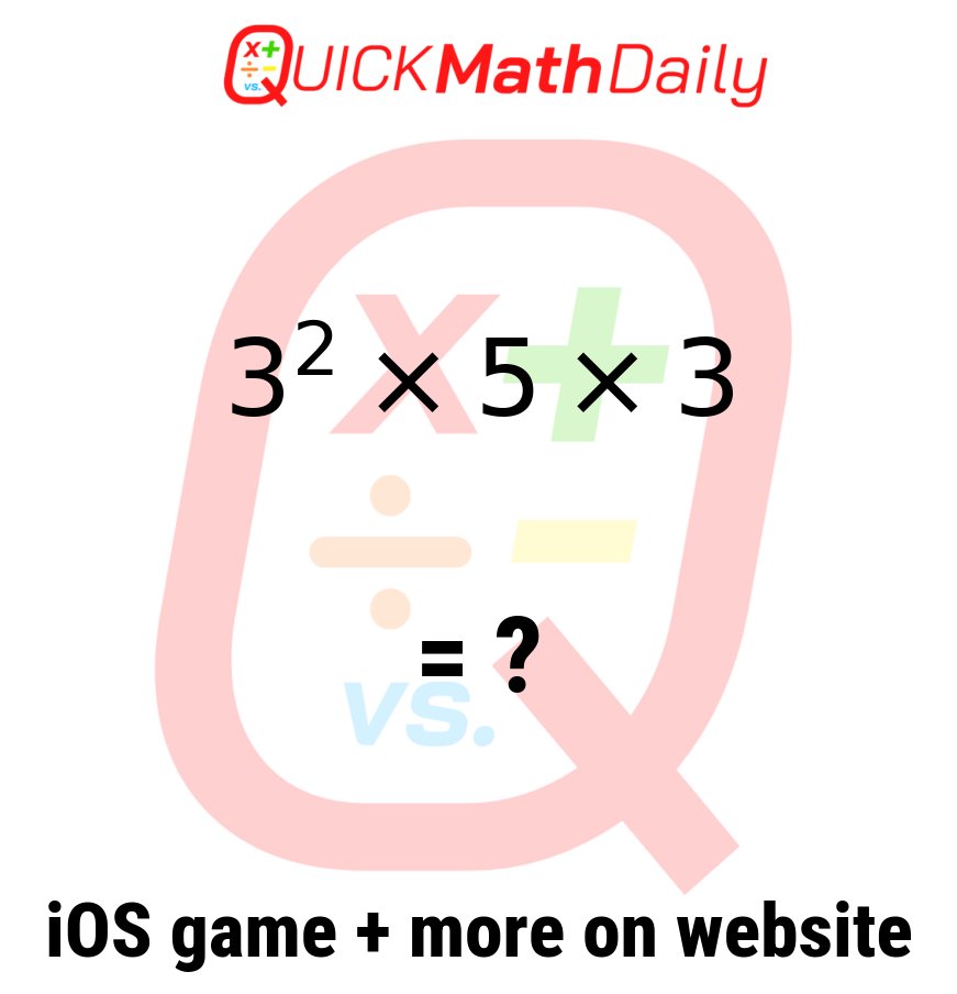 QuickMathDaily's tweet image. 🤔 Solve This Tricky Problem w/o a Calculator‼️ 🧮

Share Your Answer Below!👇